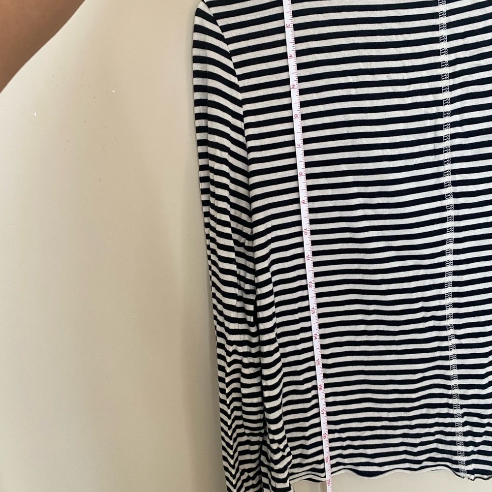 Cropped striped scoop neck Banana Republic Women's M shirt